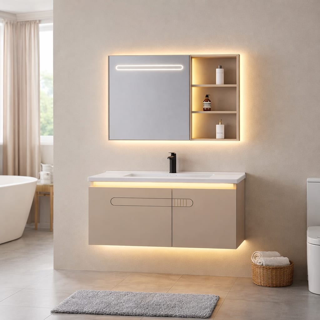Meuble lavabo led PVC (4)